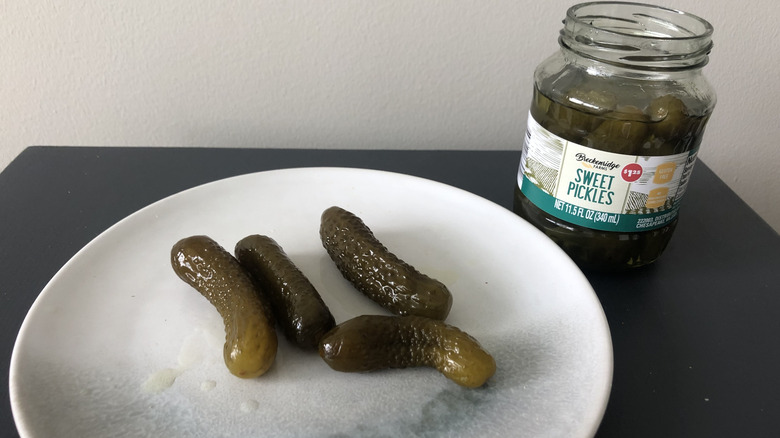 Breckenridge Farms sweet pickles from Dollar Tree.