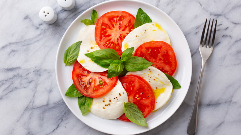 Caprese salad on a plate