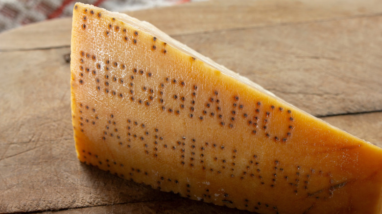 Rind of a wedge of Parmigiano Reggiano