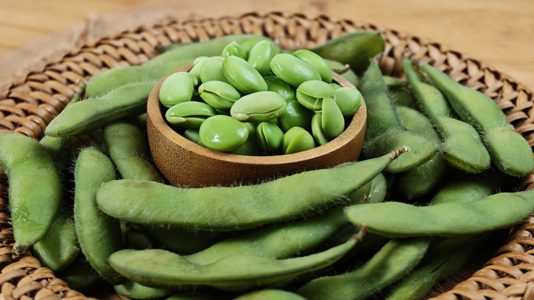Basket of edamame