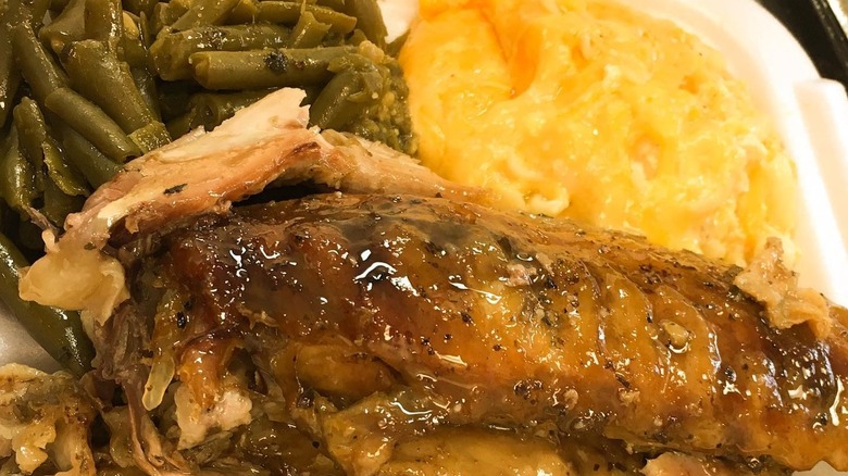 The turkey wing dinner from Forever Family Soul Food Restaurant