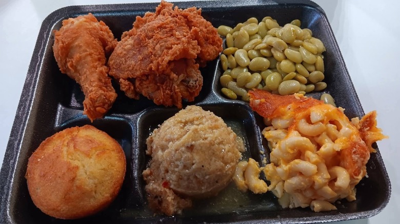 Fried chicken with four sides from Minnie's Uptown Restaurant