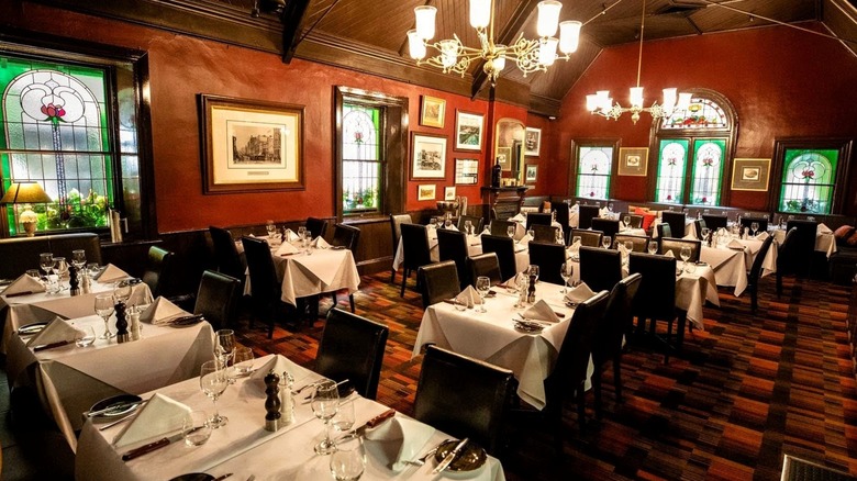 Dining room at the Mitre Tavern