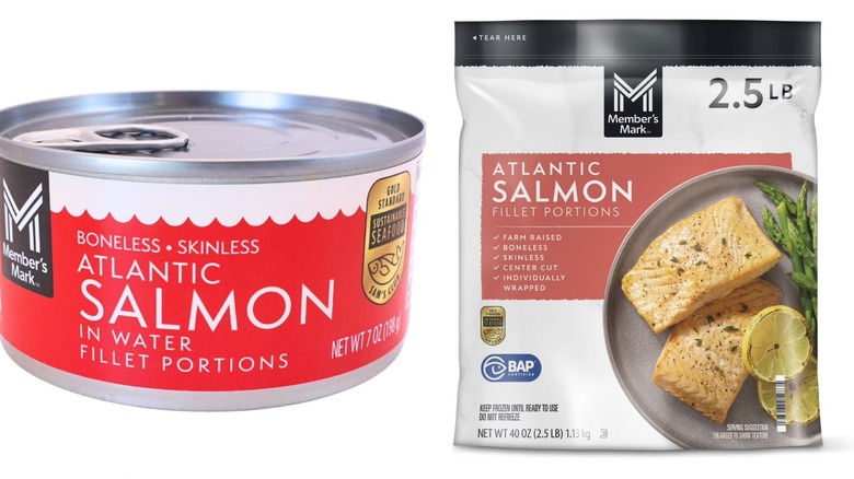 Member's Mark Boneless, Skinless Atlantic Salmon (canned and frozen)