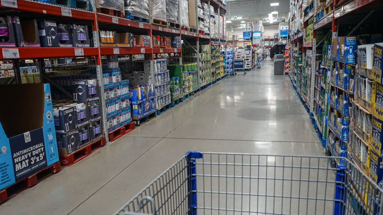 Inside a Sam's Club supermarket