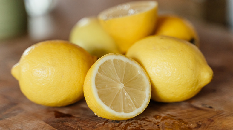 lemons on a table