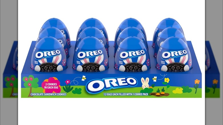 12 blue Oreo Easter Eggs in cardboard sleeve