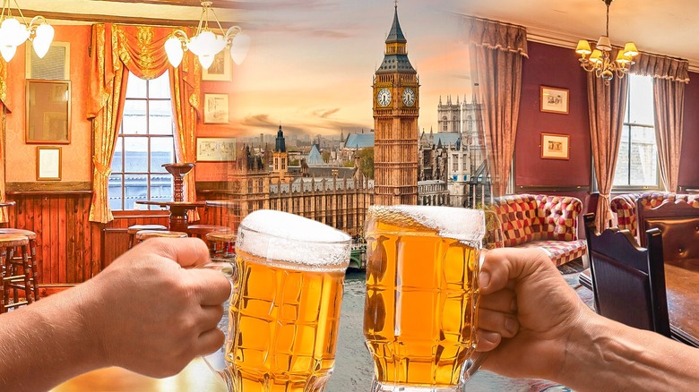 London pub beer Big Ben