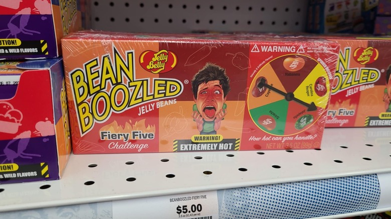 Box of Bean Boozled Fiery Five Challenge jelly beans