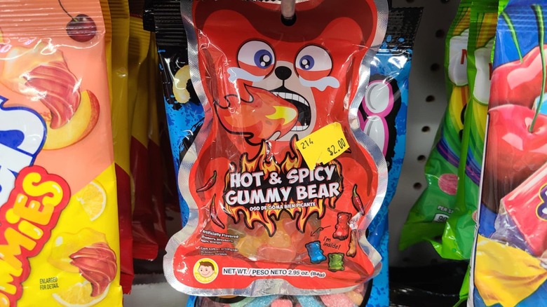Package of hot and spicy gummy bears