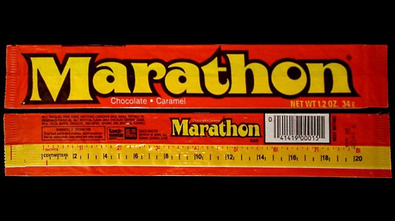 Marathon candy bar front and back