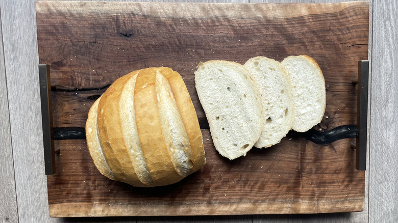 Sliced sourdough boule