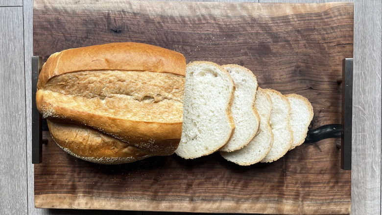 Sliced Chicago bread loaf