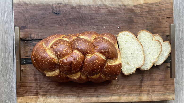 Sliced Challah bread
