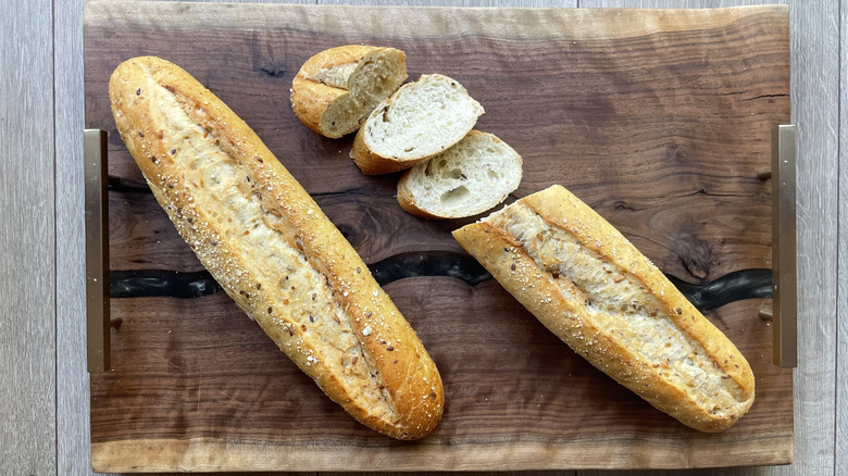 Two loaves of Italian 5 grain