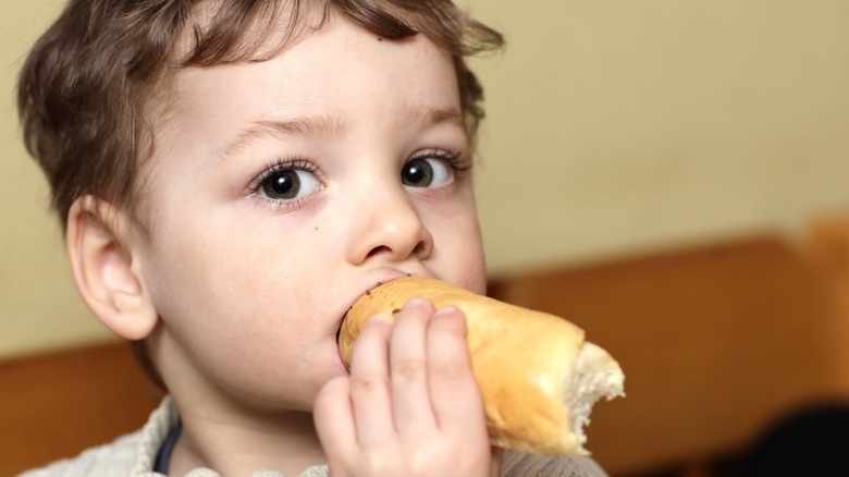 Child eating bread