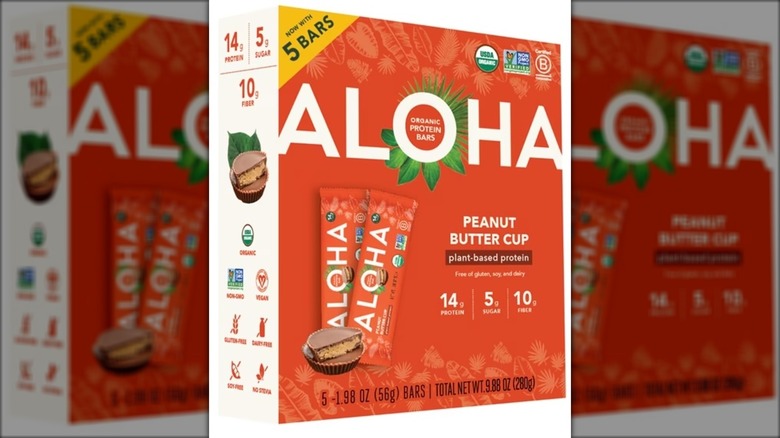 Box of Aloha Peanut Butter Cup Protein Bars