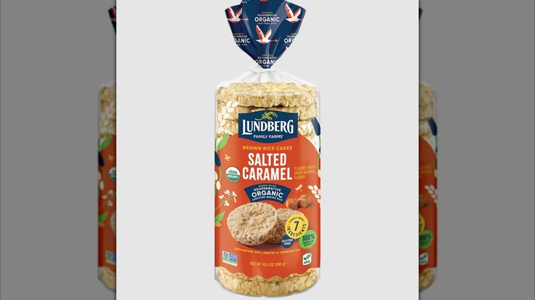 Package of Lundberg Family Farms Organic Salted Caramel Rice Cakes