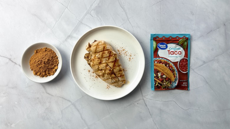 Great Value taco seasoning and chicken