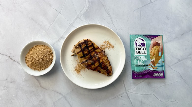 Taco Bell taco seasoning and chicken