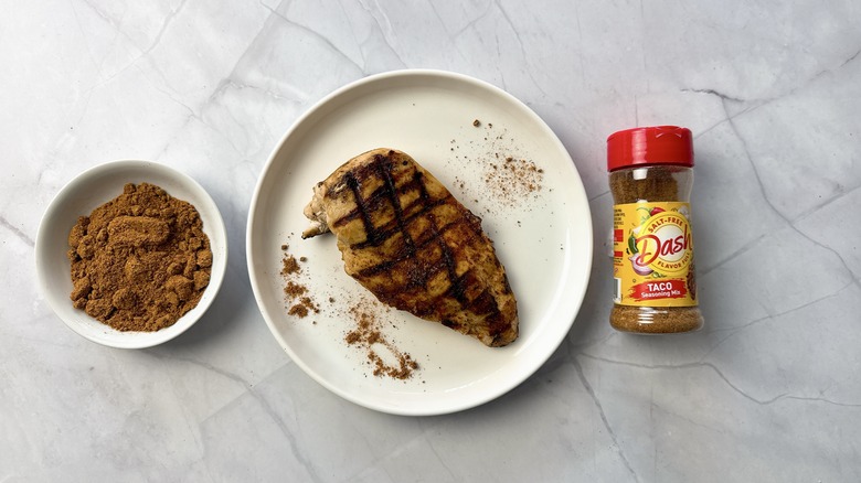 Dash taco seasoning and chicken