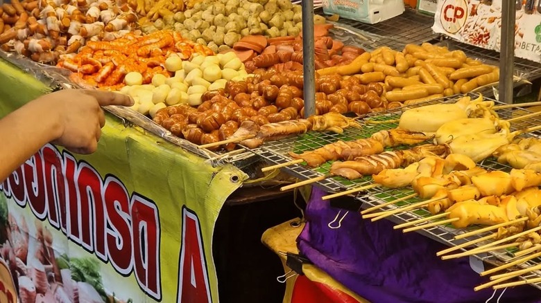 Assorted street food at Chatuchak Weekend Market