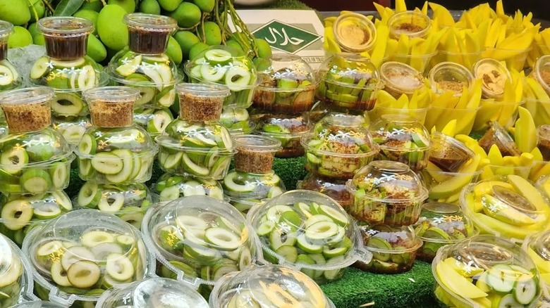 Packaged assorted fruit at Chatuchak Weekend Market