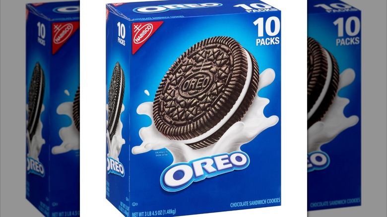 Blue box of Oreo cookies