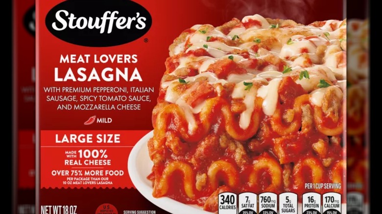 Red box of meat lovers Stouffer's Lasagna