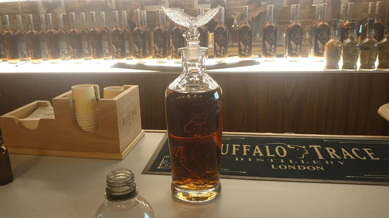 A bottle of Double Eagle Very Rare shown in Buffalo Trace's London shop