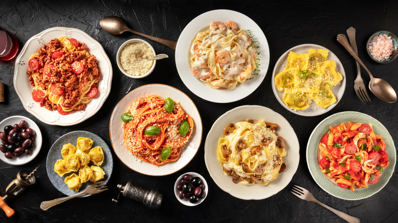Plates of pasta