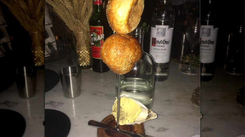 Skewered bread