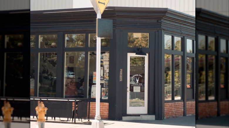 The exterior of a coffee shop