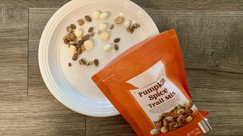 Aldi Pumpkin Spice Trail Mix on Table