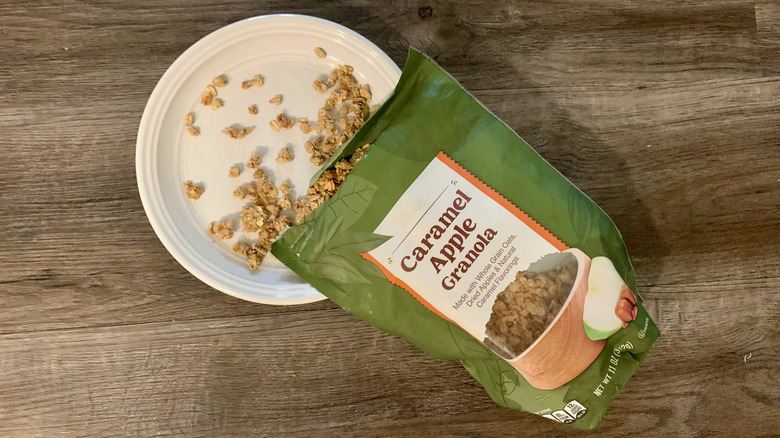 Aldi Caramel Apple Granola on Table