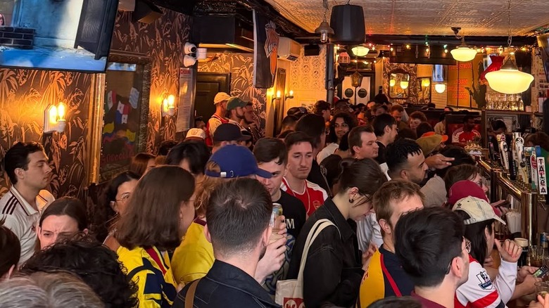 Busy bar inside Brooklyn Public House