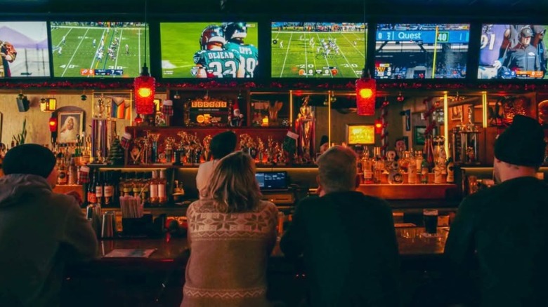 People watching TV at The Quarter Club