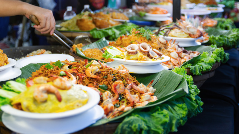 Thai food at a market