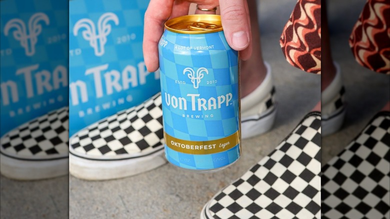 close up of the Von Trapp Brewing Oktoberfest lager