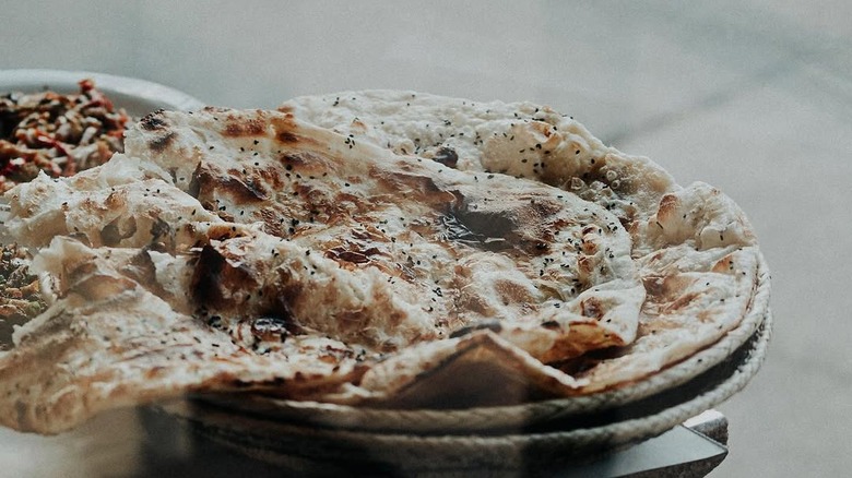 Rahoosh bread on a plate
