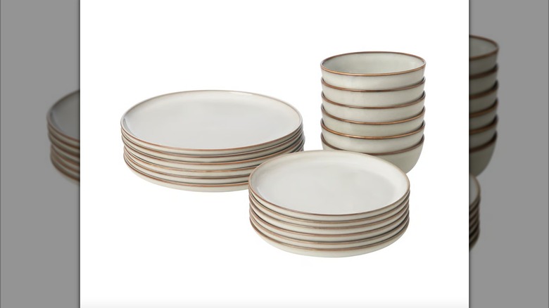 ikea gladelig grey dinnerware set