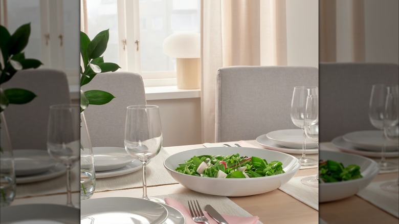 ikea godmiddag serving bowl with salad on table