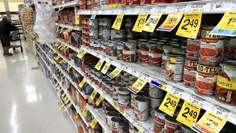 Canned food aisle