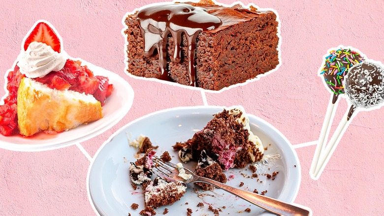 Various types of cake