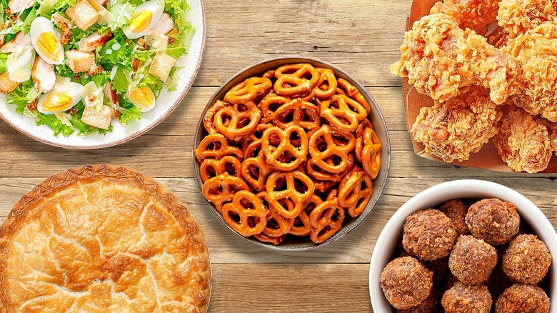 Pretzels with other dishes