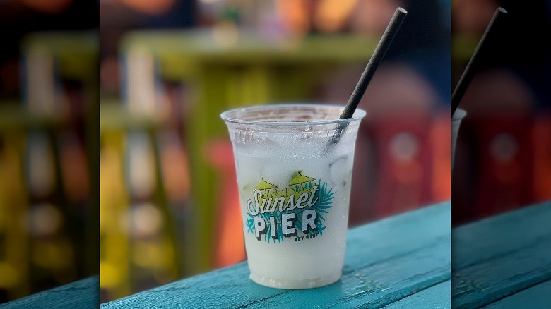 Coconut mojito sunset pier cup