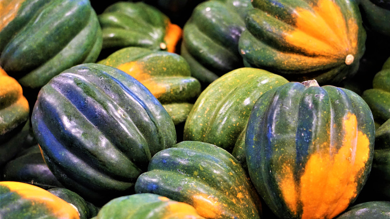 acorn squash piled on top of each other