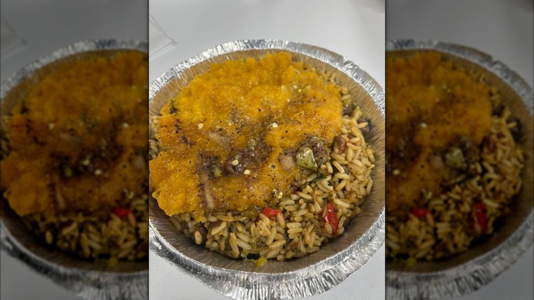 Shrimp Roti from A&A Bake Doubles and Roti shop