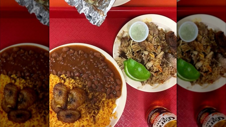 a tray of food from Margon Restaurant in NYC