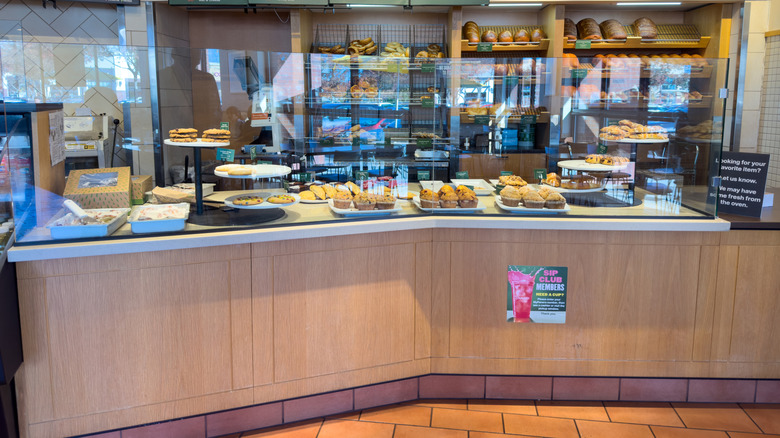 A counter inside one of Panera Bread store location